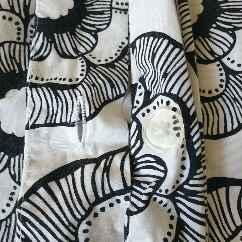 Pottery Barn Dorm Twin Mini Fleur Duvet Cover Black White Floral Organic Cotton